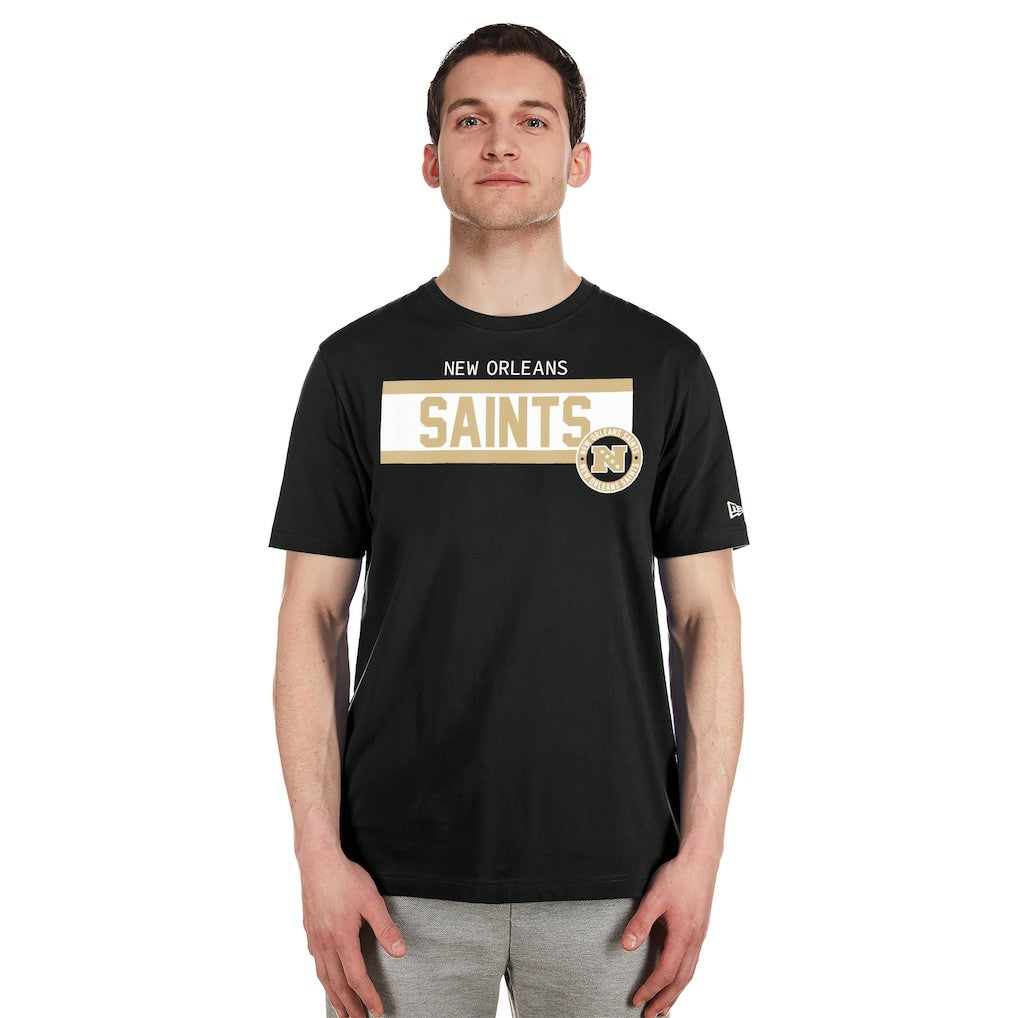 New Orleans Saints New Era 3rd Down High Density Print T-Shirt Black