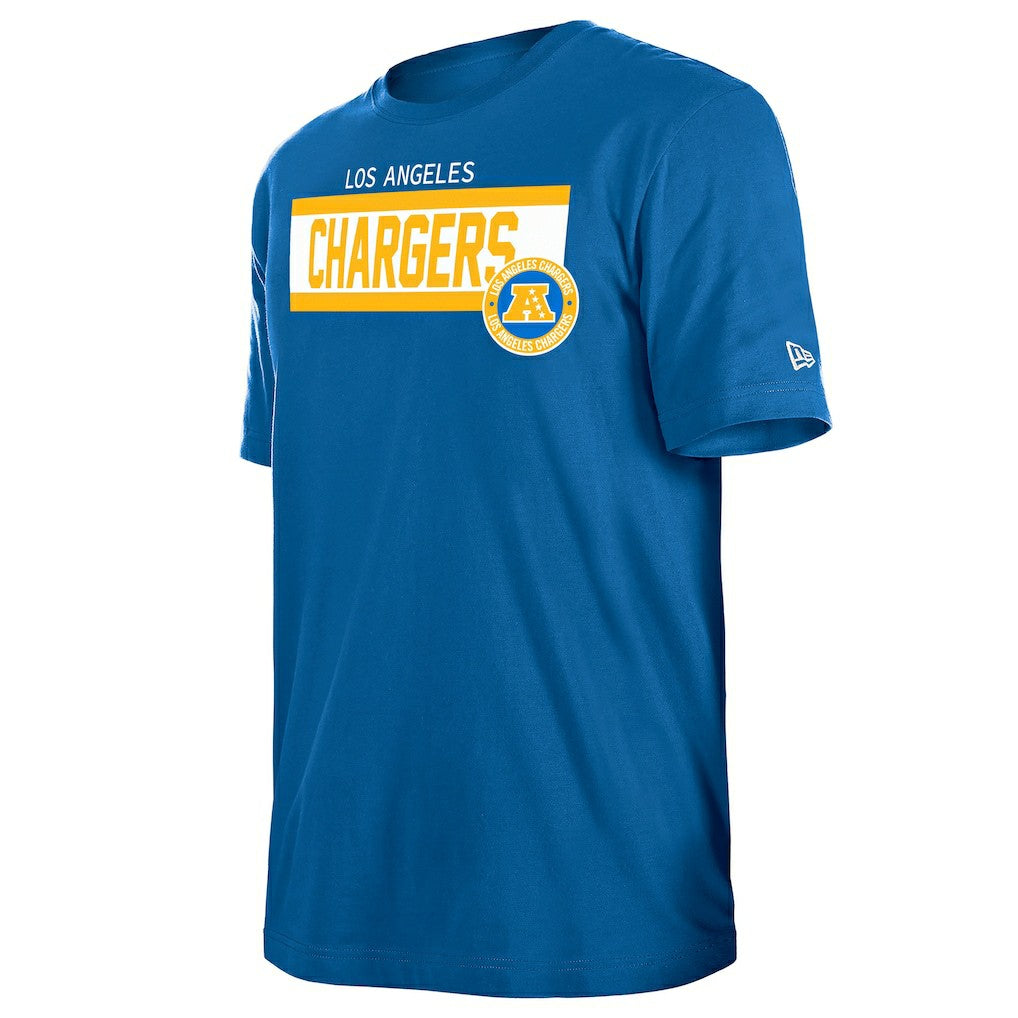 Los Angeles Chargers New Era 3rd Down High Density Print T-Shirt Blue