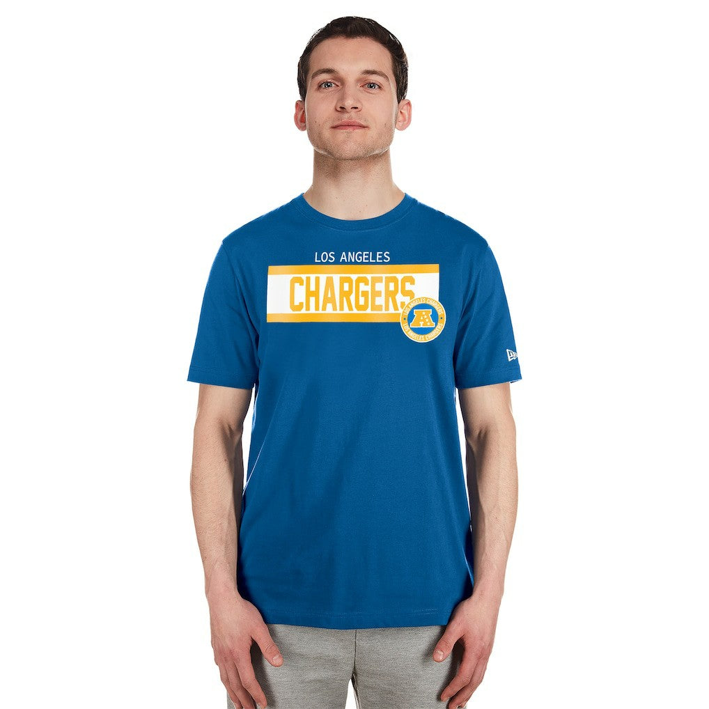 Los Angeles Chargers New Era 3rd Down High Density Print T-Shirt Blue