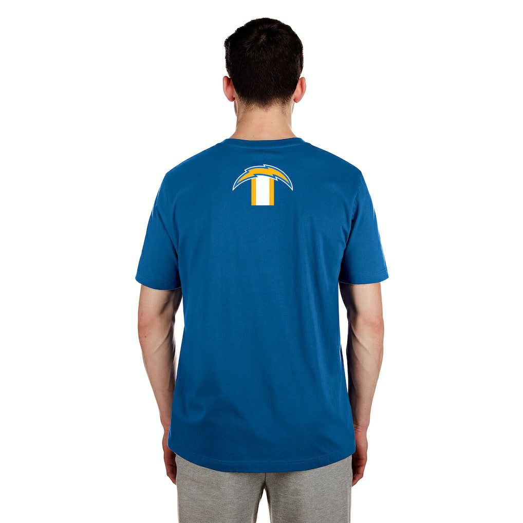 Los Angeles Chargers New Era 3rd Down High Density Print T-Shirt Blue