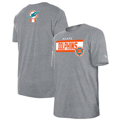 Miami Dolphins New Era 3rd Down High Density Print T-Shirt Gray