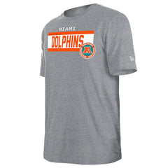 Miami Dolphins New Era 3rd Down High Density Print T-Shirt Gray