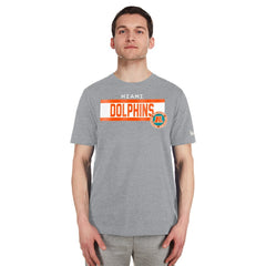 Miami Dolphins New Era 3rd Down High Density Print T-Shirt Gray