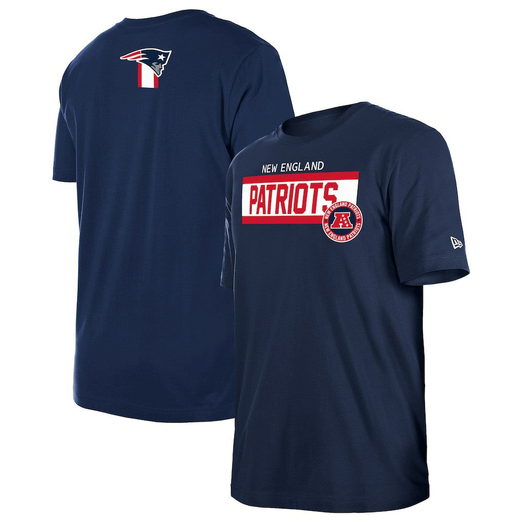 New England Patriots New Era 3rd Down High Density Print T-Shirt Navy