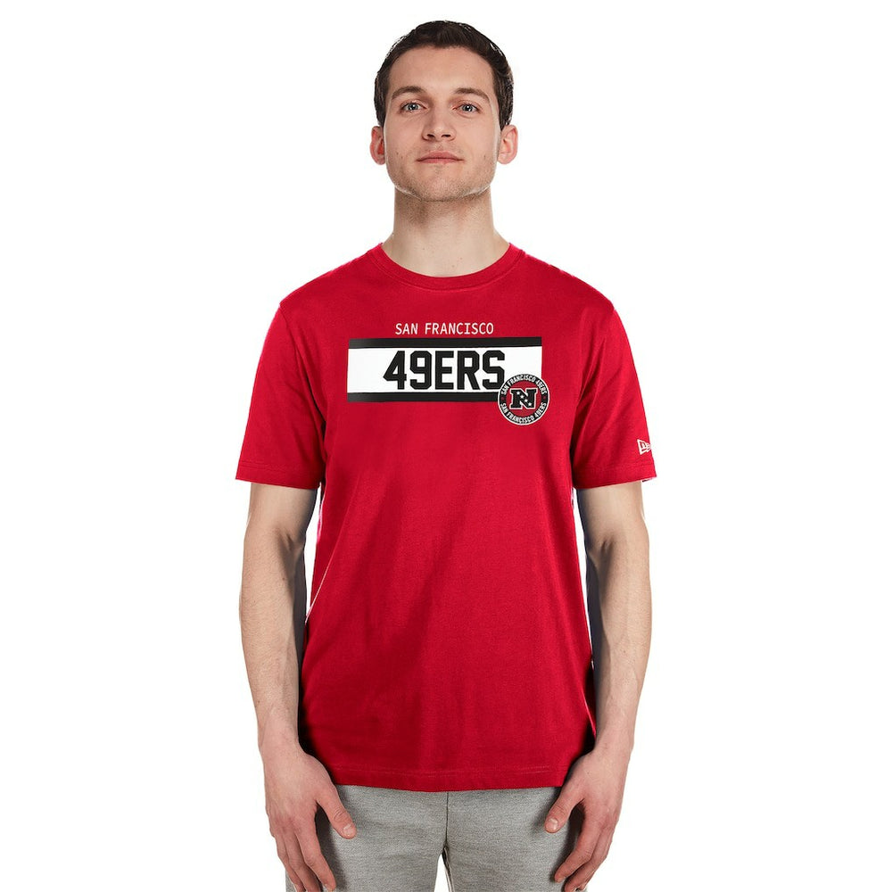 San Francisco 49ers New Era 3rd Down High Density Print T-Shirt Scarlet