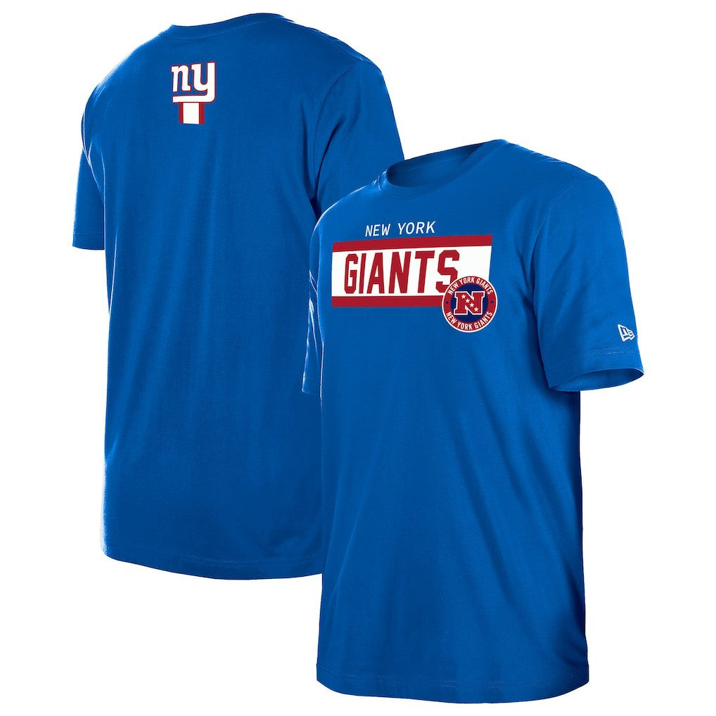 New York Giants New Era 3rd Down High Density Print T-Shirt Blue