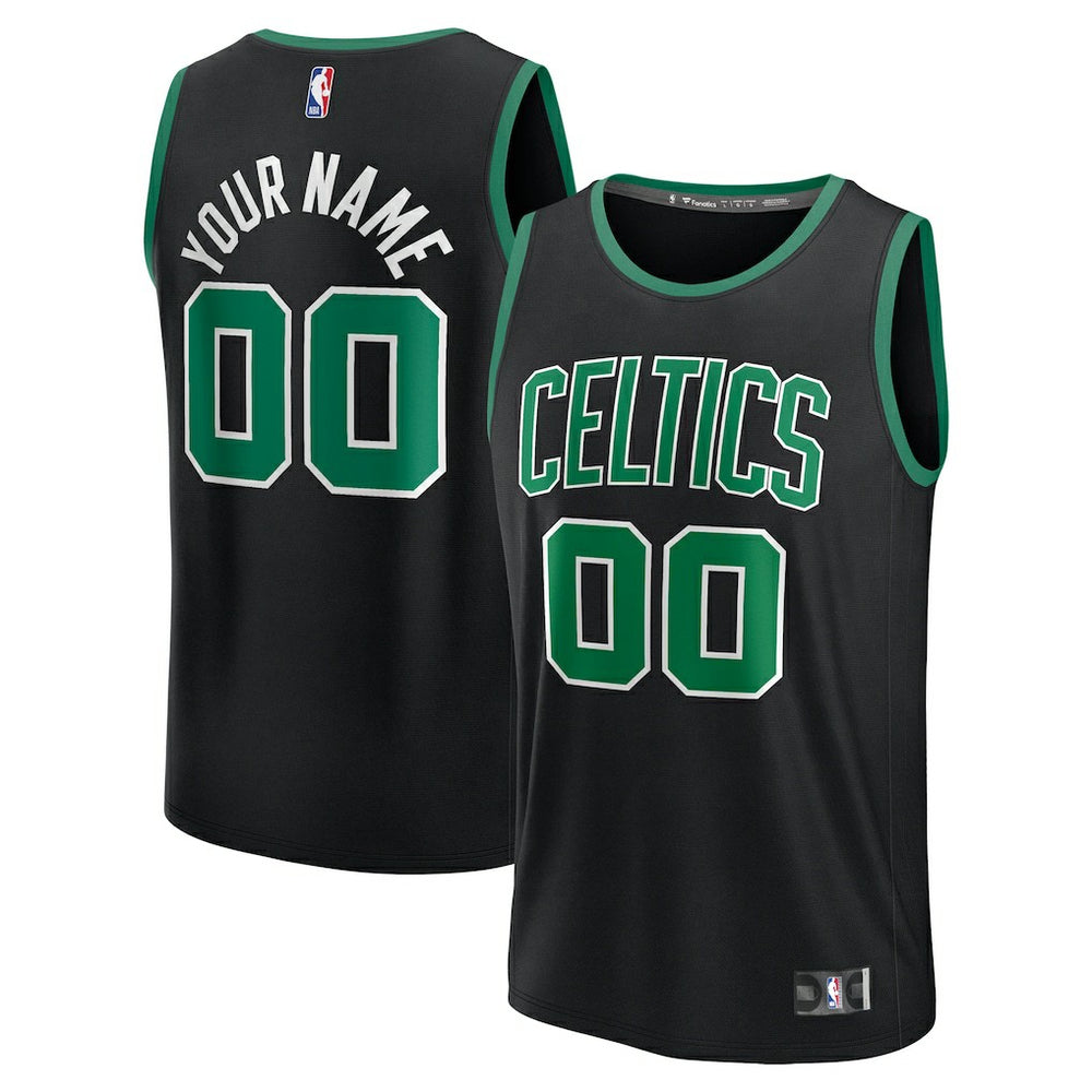 Boston Celtics Youth Fast Break Custom Replica Jersey Black Statement Edition | Fanatics online