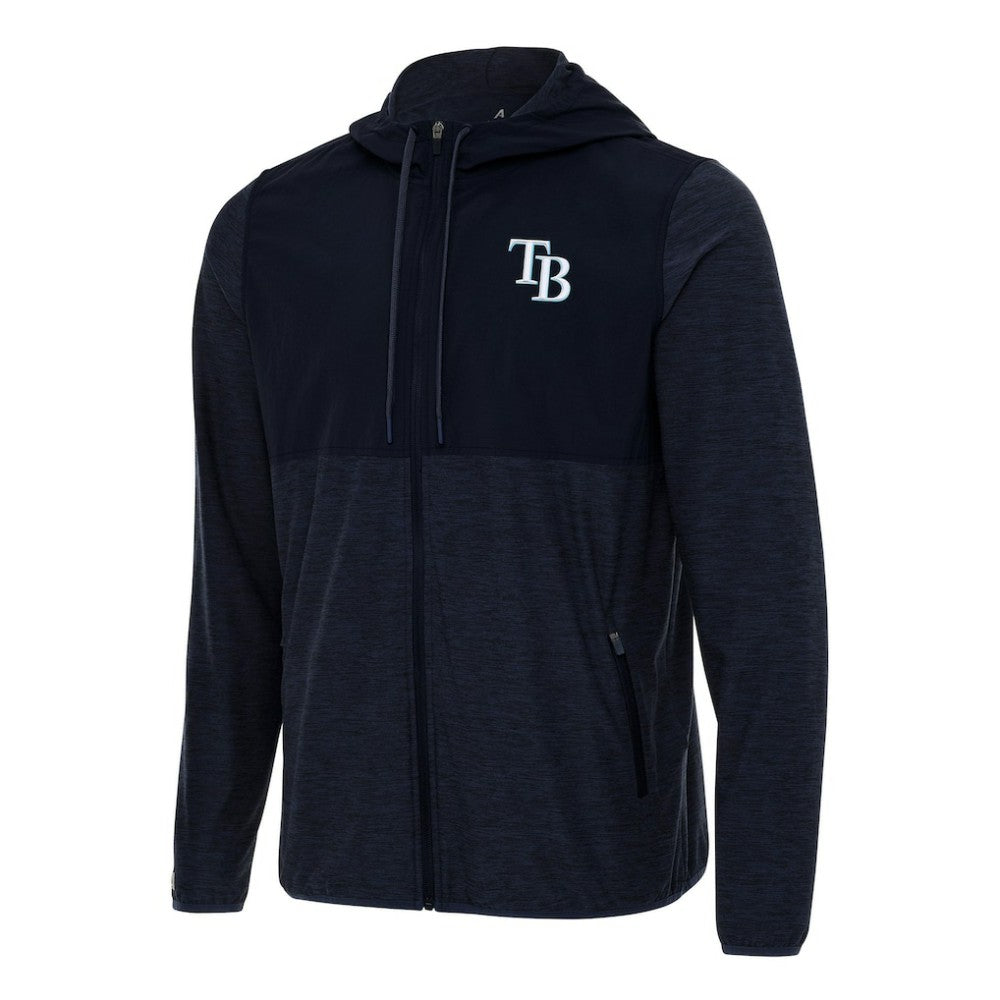 Tampa Bay Rays Antigua Sway Full-Zip Hoodie - Navy - MLB Discount