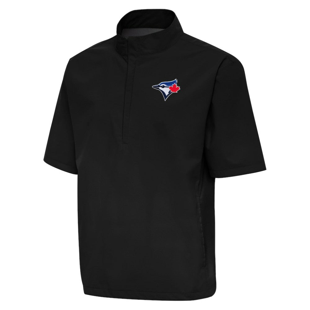 Toronto Blue Jays Antigua Brisk Quarter-Zip Wind Shirt - Black - MLB Sale