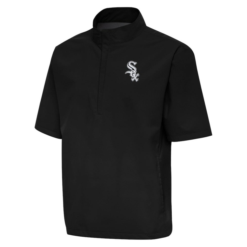 Chicago White Sox Antigua Brisk Quarter-Zip Wind Shirt - Black - MLB Online
