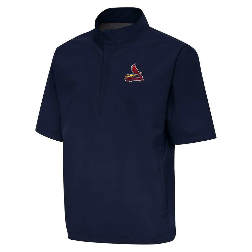 St. Louis Cardinals Antigua Brisk Quarter-Zip Wind Shirt - Navy - MLB Lifestyle