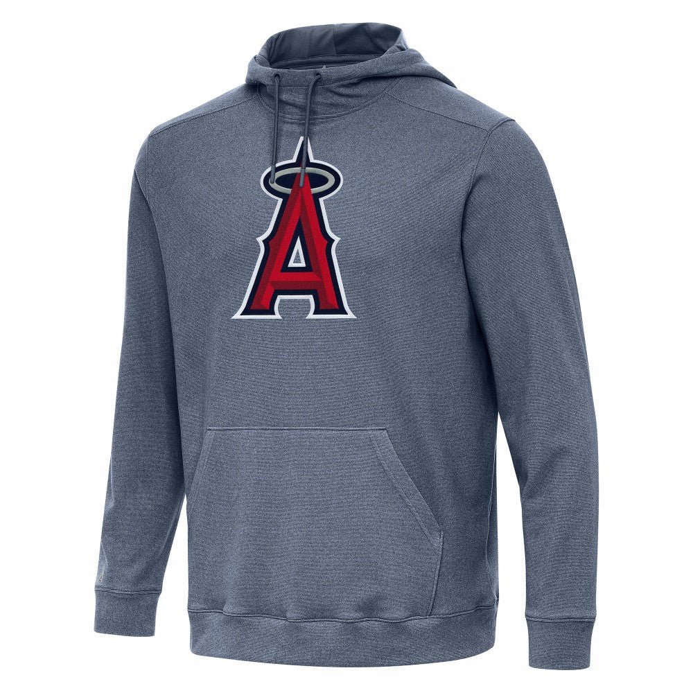 Los Angeles Angels Antigua Cloud Pullover Hoodie - Heather Navy - MLB Sale