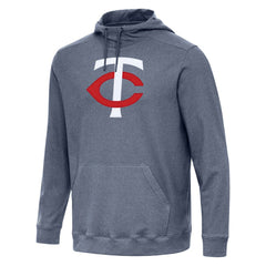 Minnesota Twins Antigua Cloud Pullover Hoodie - Heather Navy - MLB Lifestyle