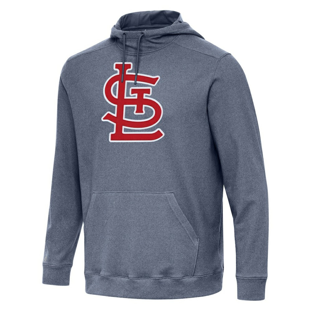 St. Louis Cardinals Antigua Cloud Pullover Hoodie - Heather Navy - MLB on Sale