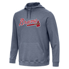 Atlanta Braves Antigua Cloud Pullover Hoodie - Heather Navy - MLB Online