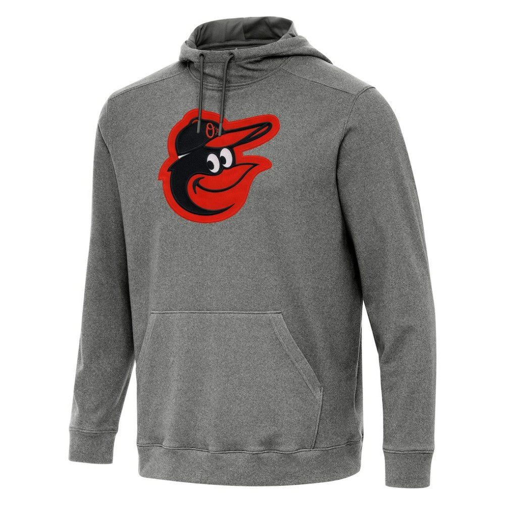 Baltimore Orioles Antigua Cloud Pullover Hoodie - Heather Black - MLB Sale