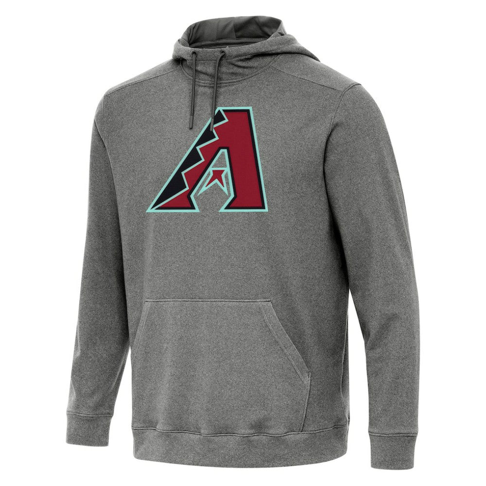 Arizona Diamondbacks Antigua Cloud Pullover Hoodie - Heather Black - MLB Discount