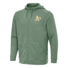 Athletics Antigua Effortless Full-Zip Hooded Jacket - Hunter Green - MLB Discount