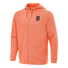 Detroit Tigers Antigua Effortless Full-Zip Hooded Jacket - Heather Orange - MLB Sale