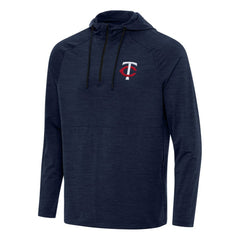 Minnesota Twins Antigua Spikes Quarter-Zip Pullover Hoodie - Heather Navy - MLB on Sale