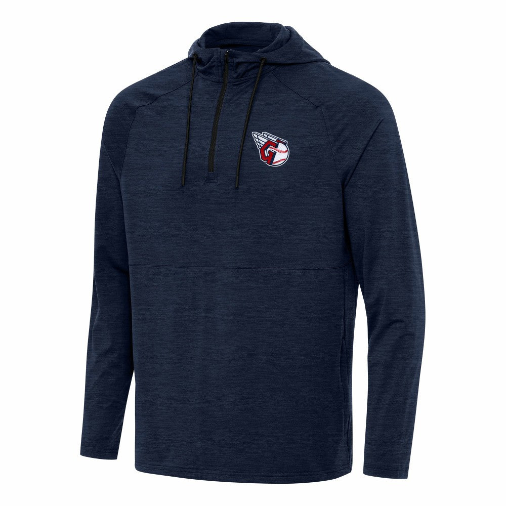 Cleveland Guardians Antigua Spikes Quarter-Zip Pullover Hoodie - Heather Navy - MLB Online