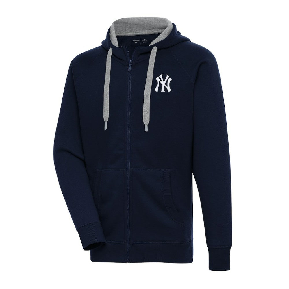 New York Yankees Antigua Big & Tall Victory Full-Zip Hoodie Jacket - Navy - MLB Discount