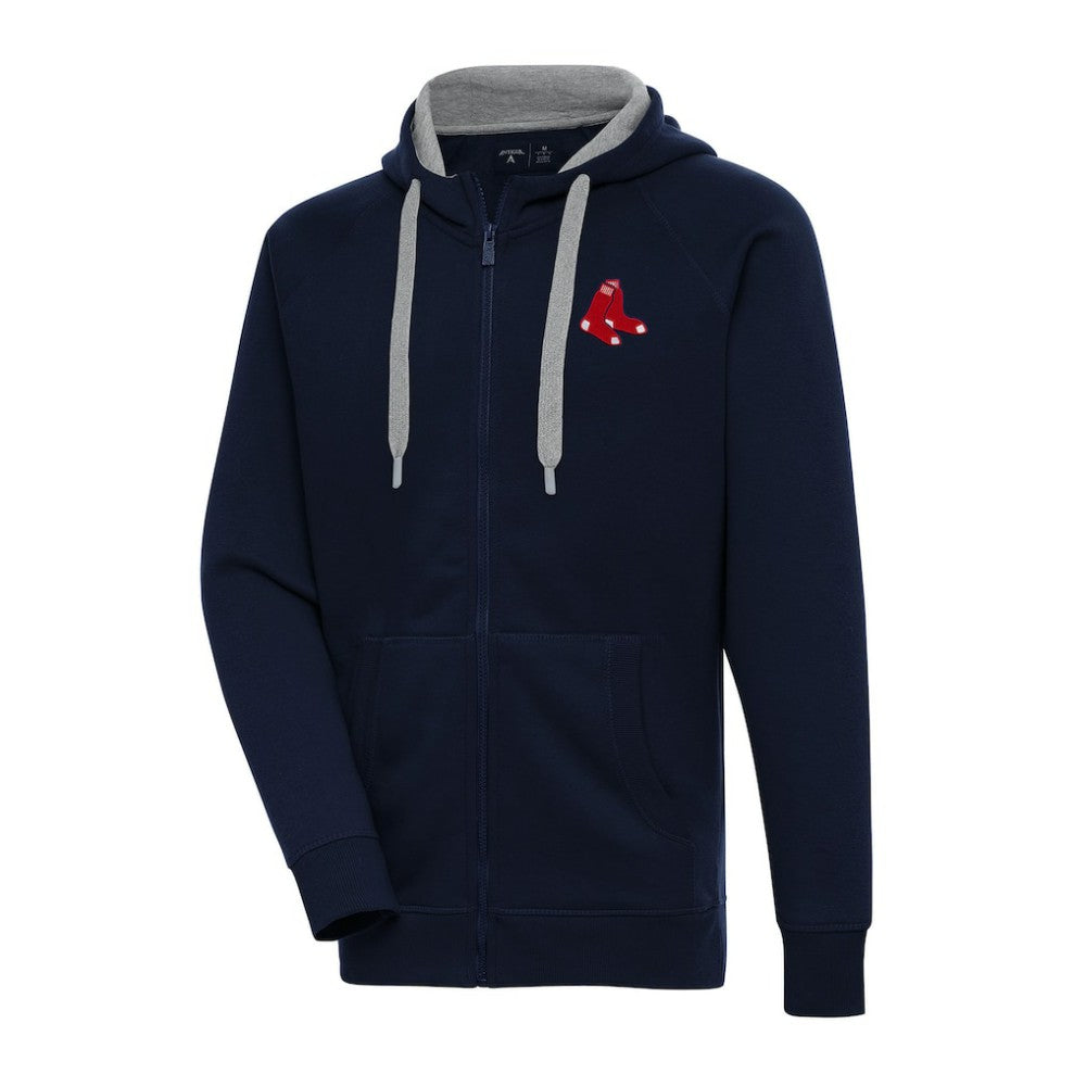 Boston Red Sox Antigua Big & Tall Victory Full-Zip Hoodie Jacket - Navy - MLB Discount