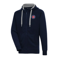 Chicago Cubs Antigua Big & Tall Victory Full-Zip Hoodie Jacket - Navy - MLB Lifestyle