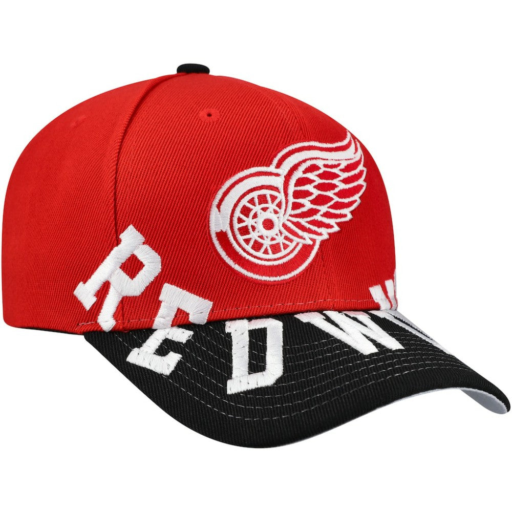 Detroit Red Wings Mitchell & Ness Underarch Two-Tone Pro Crown Snapback Hat - Red/Black - NHL 201994427