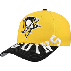 Pittsburgh Penguins Mitchell & Ness Underarch Two-Tone Pro Crown Snapback Hat - Gold/Black - NHL 201994438