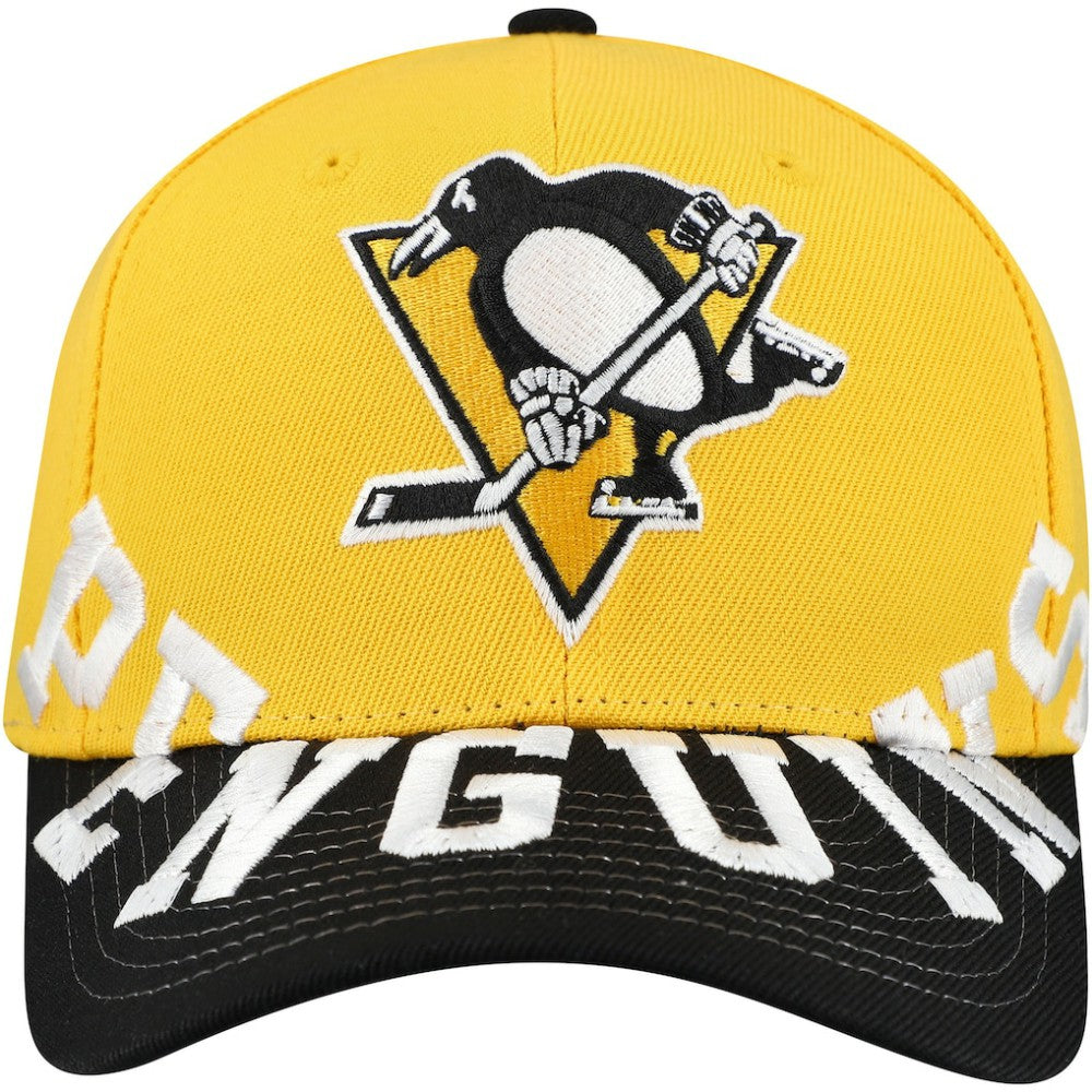 Pittsburgh Penguins Mitchell & Ness Underarch Two-Tone Pro Crown Snapback Hat - Gold/Black - NHL 201994438