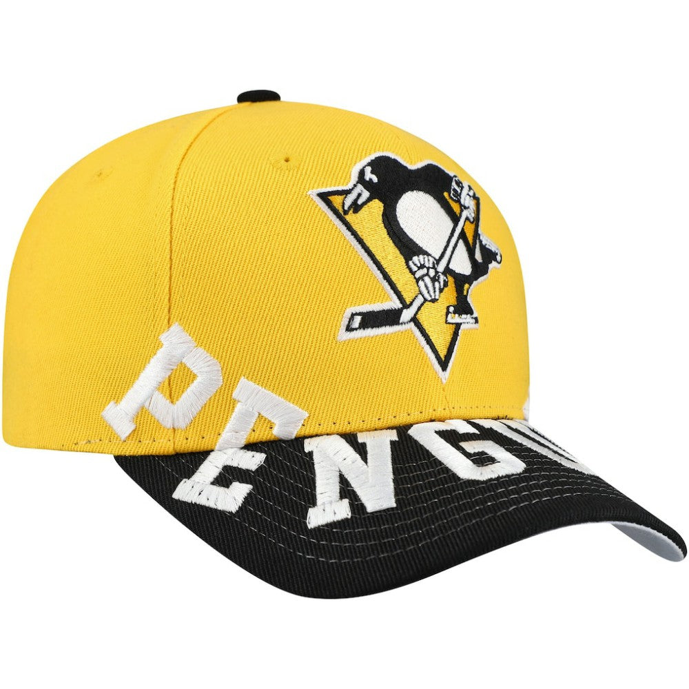 Pittsburgh Penguins Mitchell & Ness Underarch Two-Tone Pro Crown Snapback Hat - Gold/Black - NHL 201994438