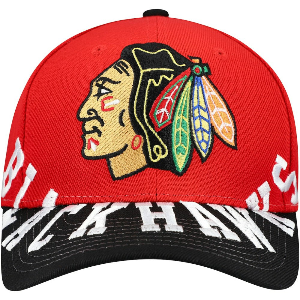 Chicago Blackhawks Mitchell & Ness Underarch Two-Tone Pro Crown Snapback Hat - Red/Black - NHL 201994440