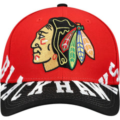Chicago Blackhawks Mitchell & Ness Underarch Two-Tone Pro Crown Snapback Hat - Red/Black - NHL 201994440