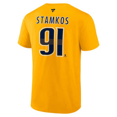 Steven Stamkos Nashville Predators Fanatics Authentic Stack Name & Number T-Shirt - Gold - NHL 201994515