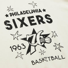 Philadelphia 76ers Women's Hardwood Classics Pullover Sweatshirt Cream | Mitchell & Ness online