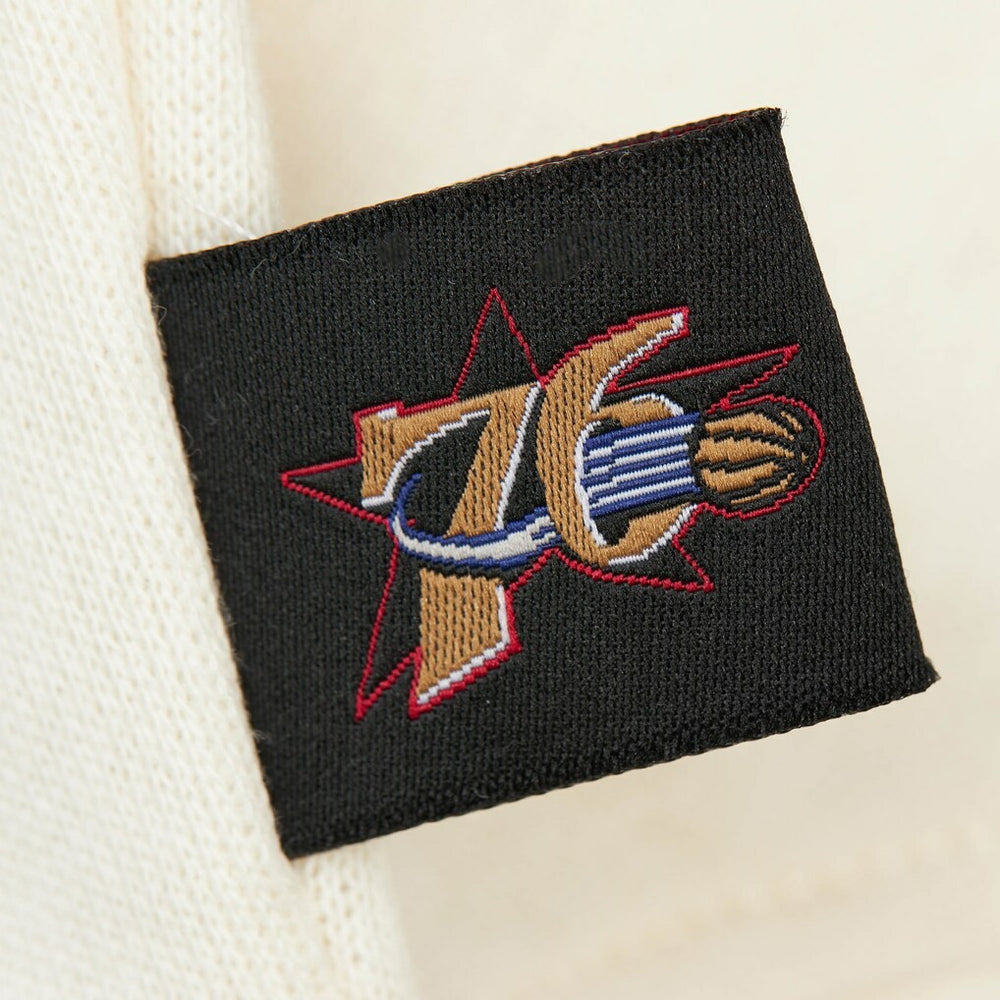 Philadelphia 76ers Women's Hardwood Classics Pullover Sweatshirt Cream | Mitchell & Ness online