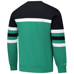 Boston Celtics Hardwood Classics Vintage Logo Head Coach Pullover Sweatshirt Kelly Green/Black | Mitchell & Ness for sale