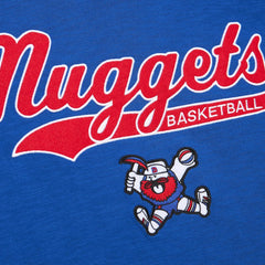 Denver Nuggets Hardwood Classics Felt Applique Slub T-Shirt for sale Royal | Mitchell & Ness outlet