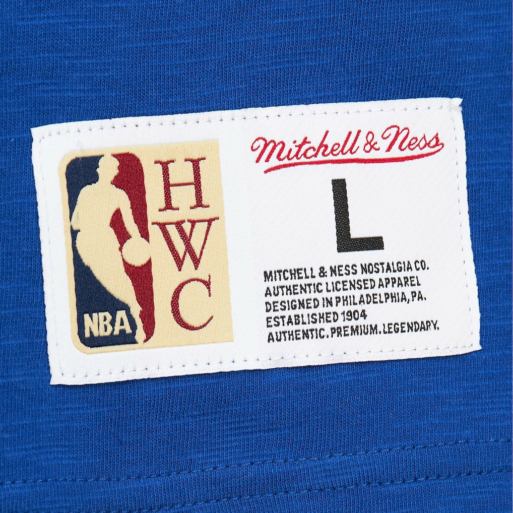 Denver Nuggets Hardwood Classics Felt Applique Slub T-Shirt for sale Royal | Mitchell & Ness outlet