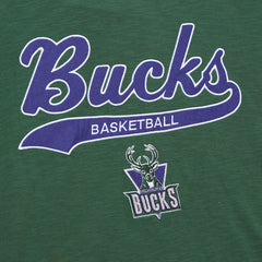 Milwaukee Bucks Hardwood Classics Felt Applique Slub T-Shirt Green | Mitchell & Ness outlet