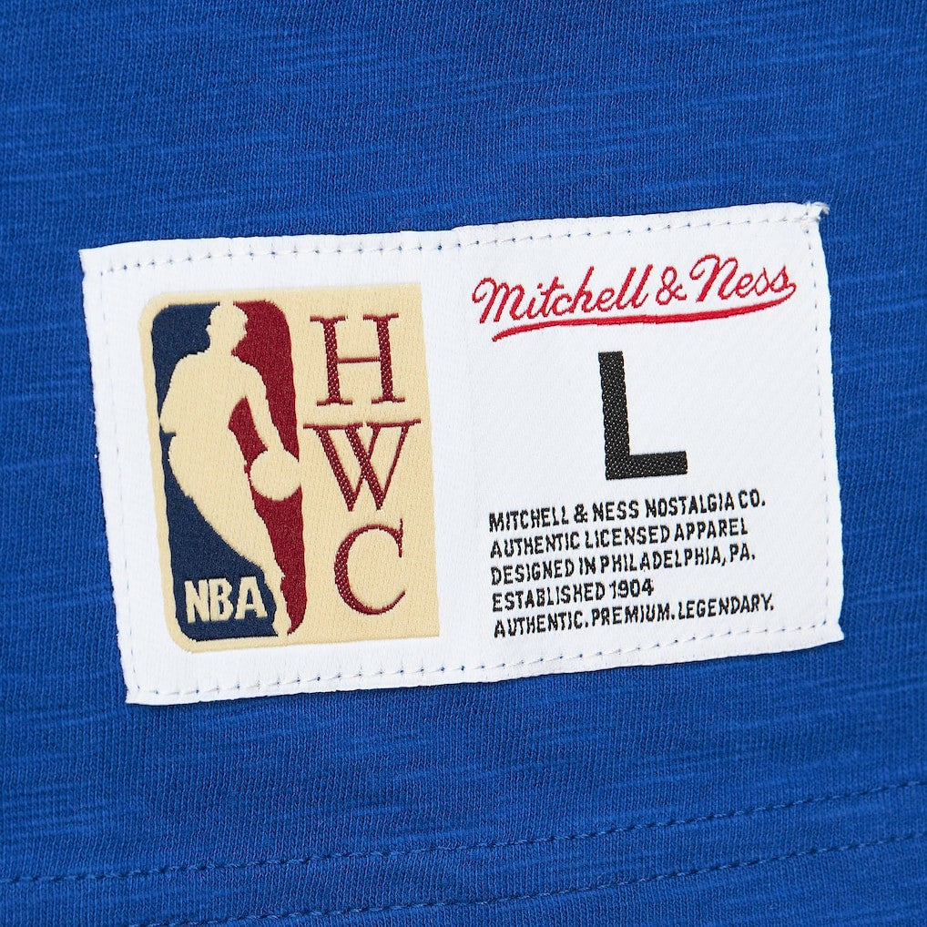 Minnesota Timberwolves Hardwood Classics Felt Applique Slub T-Shirt Blue | Mitchell & Ness