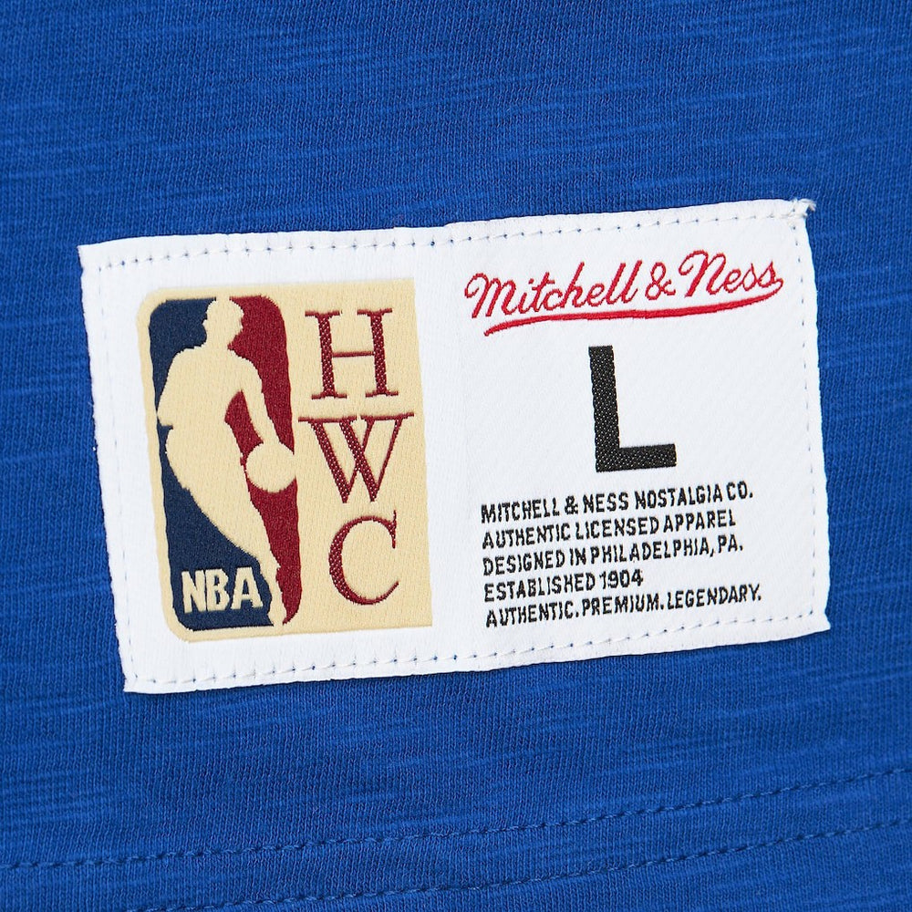 Minnesota Timberwolves Hardwood Classics Felt Applique Slub T-Shirt Blue | Mitchell & Ness