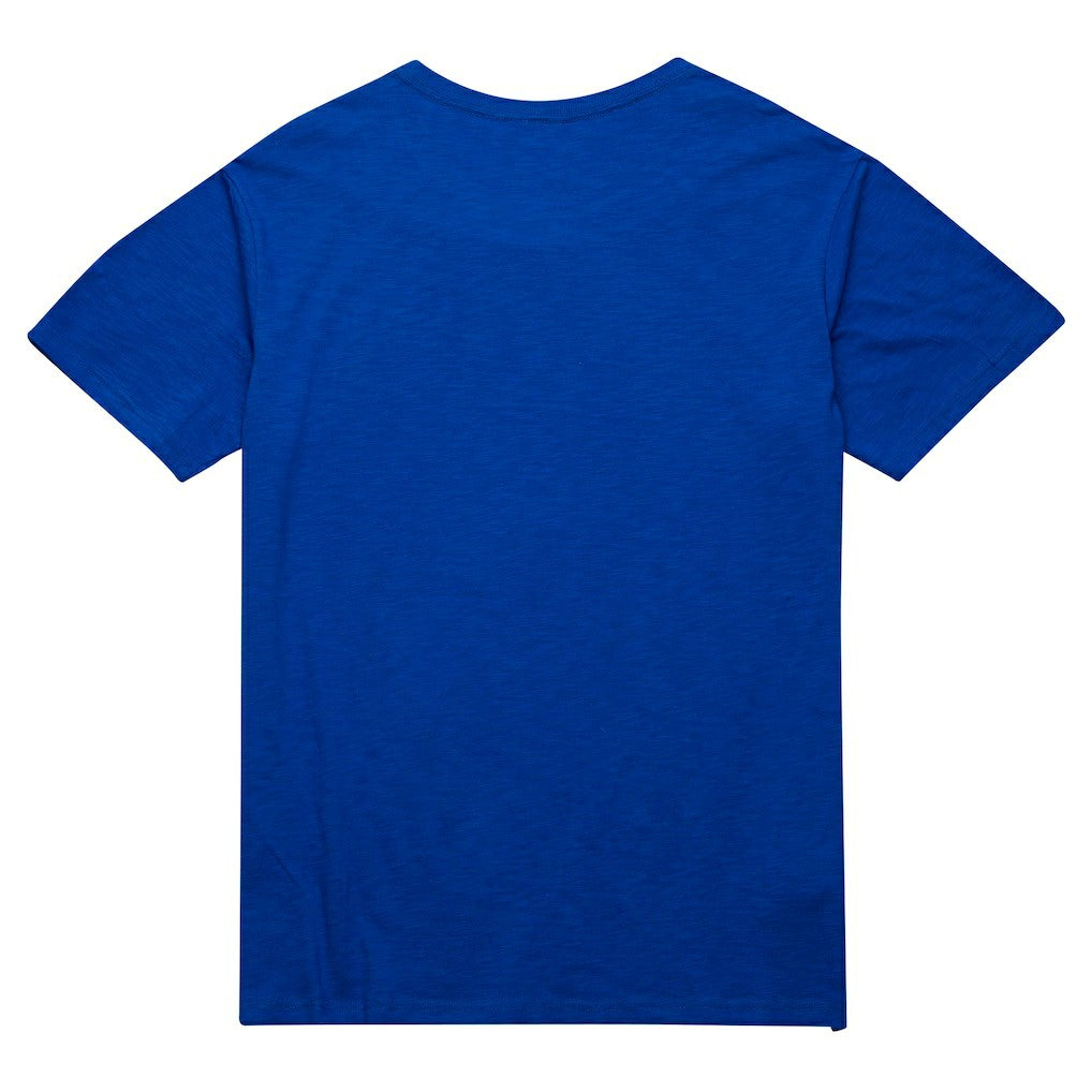 Philadelphia 76ers Hardwood Classics Felt Applique Slub T-Shirt Royal | Mitchell & Ness