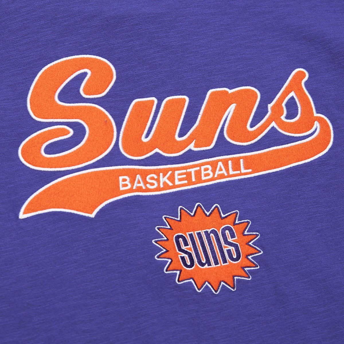 Phoenix Suns Hardwood Classics Felt Applique Slub T-Shirt Purple | Mitchell & Ness outlet
