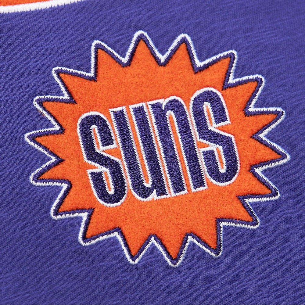 Phoenix Suns Hardwood Classics Felt Applique Slub T-Shirt Purple | Mitchell & Ness outlet