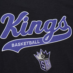 Sacramento Kings Hardwood Classics Felt Applique Slub T-Shirt Black | Mitchell & Ness Near Me