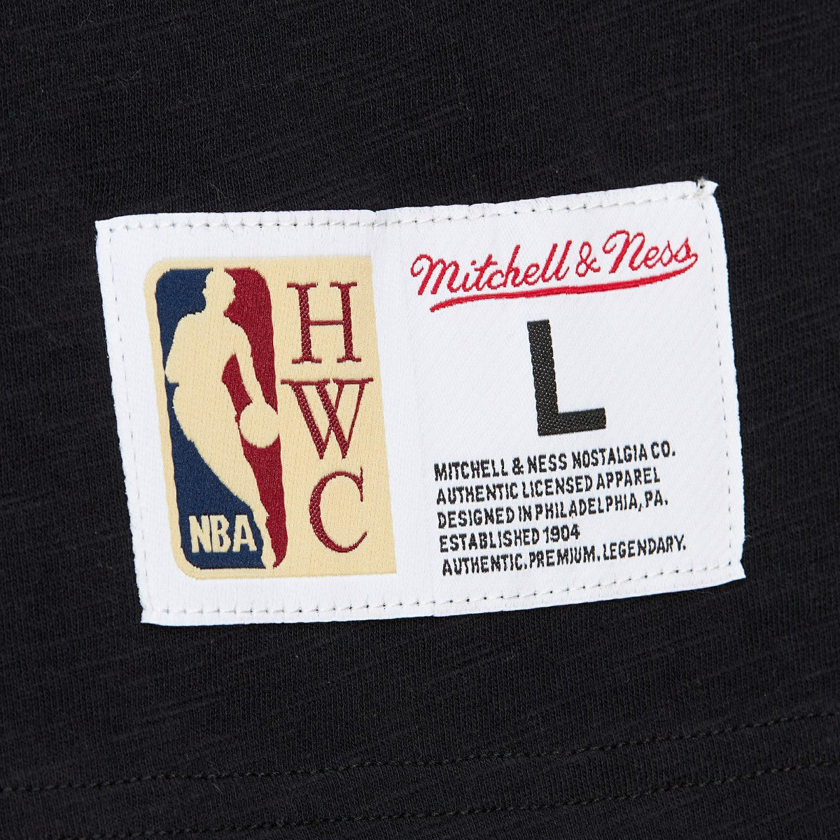 Sacramento Kings Hardwood Classics Felt Applique Slub T-Shirt Black | Mitchell & Ness Near Me