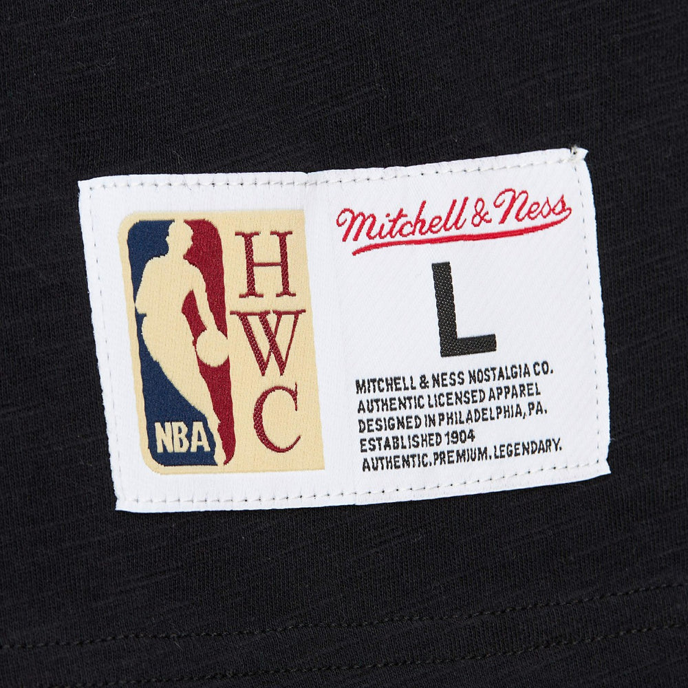 Sacramento Kings Hardwood Classics Felt Applique Slub T-Shirt Black | Mitchell & Ness Near Me