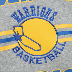 Golden State Warriors Hardwood Classics All Over 4.0 Pullover Sweatshirt for sale Heather Gray | Mitchell & Ness for sale